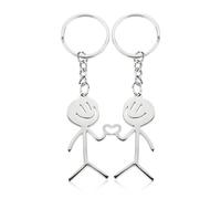 Chicpant Lot de 2 Porte Clef Doigt D'honneur Porte Cle Drole Porte-clés Amusant pour Couples Amoureux Homme Femme un Bon Ami