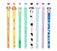 Chicpant Lot De 8 Stylo Effacable Couleur Stylo Gel Effacable Animaux pointe 0,7 mm Stylos Gel Effaçables pour Enfants, éTudiants, éCole, Bureau
