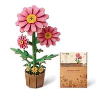 Chicpant Puzzle Fleurs 3D Marguerite Fleur Bois Construction Cadeau Saint Valentin Femme Valentine's Day Wooden Ornament