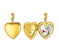 ChicSilver Charms et Perles pour Femme,Charme Photo Personnalisé,Charme Coeur