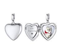 ChicSilver Charms et Perles pour Femme,Charme Photo Personnalisé,Charme Coeur