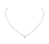 ChicSilver Collier Initiale S Argent Pendentif Lettre Femme Bijoux Lettres Alphabétique Choker Ras de Cou pour Fille