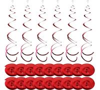 Chicslick-18pcs Sécorations Fête Suspendues Tourbillon, Décorations Plafond Tourbillon, Réutilisables D'anniversaire En Spirale Pour Fête De Naissance, Mariage, Noël, Fournitures De Fête (Ro[X260]
