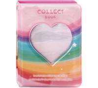 Chicslick-1pcs Mini Album Photo 40 Poches Kpop Photo Card Holder Love Heart Hollow Photo Card Holder Kpop Binder Kpop Binder Photo Card Holder Pour Photo Collection (Rainbow)[J323]