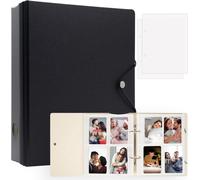 ChicSlick-Album De 200 Poches Pour Instax Mini 11 12 9 8+ 8 7+ Liplay Films, Folio Photocard Pour L'Imprimante Photo Snaptouch Pic-300 Z2300, Album 2X3 Pour Les Cartes Kpop (Noir)[J565]