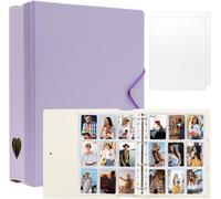 Chicslick-Album Photo A4 Pour Instax Mini 11 12 9 8+ 8 7+ Liplay Film, Reliure Pour Cartes Photo Polaroid Snaptouch Pic-300 Z2300, Livre Photo 2 X 3 Pour Carte Kpop (Violet)[J507]