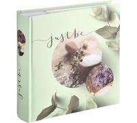 Chicslick-Album Photo Livre ""Relax"" Avec Mémo (Album Souvenirs Vacances, Anniversaire, 22x22.5 Cm, 100 Pages Avec Pochettes Pour 200 Photos 10x15 Cm, Zone Mémo Et Pochette Carte Sd) Vert/Jus[J774]