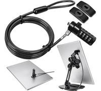 ChicSlick-Câble De Sécurité Pour Ipad Avec Plaques Adhésives, Kit De Verrouillage De Tablette À 4 Chiffres Sans Clé De 6 Pieds, Câble De Verrouillage Matériel Antivol Pour Iphone Macbook[X714]
