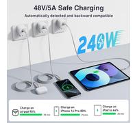 ChicSlick-Câble Usb C Vers Usb C 2M De Long, 240W 100W 60W Premium Câble Usb Type C Charge Rapide Avec Marqueur Tresse Data Sync Audio Pour Iphone 16 16E 15 Galaxy S25 Ipad Macbook Ordinateu[X2336]