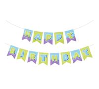 Chicslick-Dessin Animé Bannière De Joyeux Anniversaire, Pré-Montée Décorations Fête D'anniversaire Pancarte À Suspendre Toile Fond Décorative Décoration Murale Pour Enfants Et Garçons[X603]