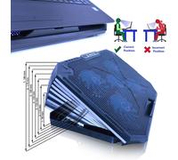 ChicSlick-Elektra-Ventilateur Accessoire-S Gamer Avec 5 Ventilateurs Et Led Bleu, Laptop Cooler, Support Ventilé Ordinateur Portable, Refroidisseur Pour Ordinateur, Refroidisseur Pro, Éclair[X1681]