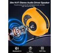 ChicSlick-Haut-Parleur Bluetooth Pour Batterie Dewalt 18 V, Haut-Parleur Sans Fil Avec Son Hd, Couplage Tws, Bluetooth 5.3, Pour Chantier/Maison/Fête/Extérieur/Plage/Cadeau (Batterie Non Inc[X587]