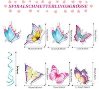 Chicslick-Lot De 36 Papillons Décoratifs Colorés À Suspendre - Décoration D'anniversaire - Papillons - Printemps Été - Filles - Décoration D'anniversaire Pour Enfants, Jardin, Maison, Fête[X777]