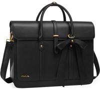 ChicSlick-Sacoche Ordinateur Portable Femmes,17 Pouces Sac À Bandoulière Cuir Pu Convertible En Sac À Dos, 17,3 Pouces Sac Mes R,Sac À Main Sac D'Ordinateur Avec Noeud Papillon,Noir[X1733] Noir