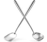 ChicSlick-Spatule Et Louche Pour Poêle Wok 43,5 Cm - Spatule Plancha Inox Et Louche Cuisine Inox Professionnel - Ustensiles De Cuisine Inox - Spatule Wok En Acier Inoxydable 304[X1689]