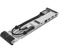 ChicSlick-Support Pour Ordinateur Portable Avec Station D'Accueil Intégrée ¿ Support Pliable Pour Pc Et Macbook ¿ Support Pliant Usb-C Avec Ports ¿ Argent/Noir, Awu100005Gl[X42]