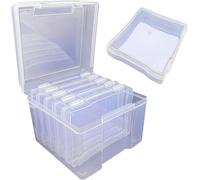 Chicslick-U7298 Boîtes De Rangement Photo, 6 Compartiments Internes Pour Tirages 12,7 X 17,78 Cm (5 X 7 Po) Et Boîte De Rangement Transparente Avec Couvercle A Charnière[J1096]