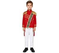 CHICTRY Enfants Manteau De Chef D'Orchestre De Musique Militaire Tenue Prince Royal Déguisement Cosplay Pour Garçons Festivals Veste Fanfare 4-14ans Rouge 7-10 ans