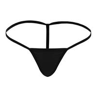 CHICTRY Femme String Ouvert Entrejambe Micro Ficelle G-String Transparant Sexy Briefs T-Back Slips Lingerie de Nuit Bikini Culottes Noir Taille Unique