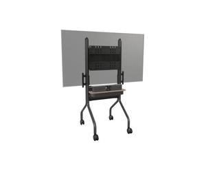 Chief Voyager Large Manual Height Adjustable AV Cart for Screen SizesÂ 50in - 85in or up to 79.4Kg Black