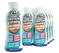 CHIEFS Boisson protéinée - 25g de protéines - Café au Caramel - 8x330ml | Avec BCAA - Milk Protein Drink - Shake riche en protéines et faible en glucides - Sans lactose et sans sucres ajoutés