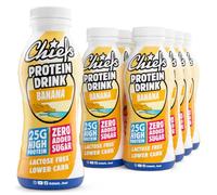 CHIEFS Boisson protéinée avec 25g de protéines & BCAA - Banane - 8x330ml | Milk Protein Drink - Shake riche en protéines et faible en glucides - Sans lactose et sans sucres ajoutés