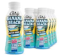 Chiefs® Milk Protein Drink avec 25 g de protéines et BCAA • Shake riche en protéines et faible en glucides, sans lactose et sans sucres ajoutés • 8 x 330 ml (Banana Beach)