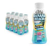 Chiefs® Milk Protein Drink avec 25g de protéines et BCAA • Shake de haute protéine à faible teneur en carbes, sans lactose et faible en sucre • 8 x 330ml (Banana Beach)