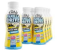 Chiefs® Milk Protein Drink avec 26 g de protéines et BCAA • Shake riche en protéines et faible en glucides, sans lactose et sans sucres ajoutés • 8 x 330 ml (Vanilla Drive)