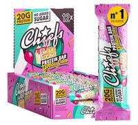 Chiefs® Protein Bar avec 20g de protéines et 209kcal • Barre protéinée à faible teneur en sucre et riche en protéines • 12 x 55g - Gâteau d'anniversaire