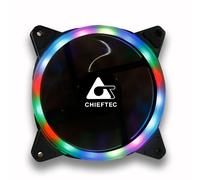 Chieftec AF-12RGB système de refroidissement d'ordinateur Ventilateur 12 cm Noir 1 pièce(s)