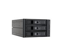 Chieftec CBP-2131SAS Panneau Support Lecteur Noir, Hot-Swap, 1 ventilateur 70mm, RAID 0/1/5, 146x207x86mm, Câbles SATA inclus