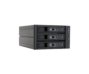 Chieftec CBP-2131SAS Panneau Support Lecteur Noir, Hot-Swap, 1 ventilateur 70mm, RAID 0/1/5, 146x207x86mm, Câbles SATA inclus