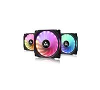 Chieftec Ventilateurs de boîtier Tornado RGB 12 cm – Lot de 3 (Noir)