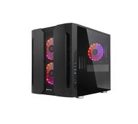 Chieftec Chieftronic M2 Cube Noir GM-02B-OP, micro ATX/Mini-ITX, 2x120mm avant, 1x120mm arrière, Baies 2.5/3.5", Radiateur 280/240mm, SPCC/Verre Trempé