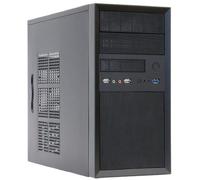 Chieftec CT-01B-OP iArena Mini Tower PC-Gehäuse (microATX), Schwarz