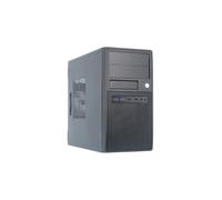 Chieftec CT-04B-OP Boîtier PC Mini Tower Noir, Micro ATX, 2x 5.25", 2x 3.5", USB 3.2 Gen 1, Ventilateurs 120mm, SECC, 180x425x352mm