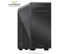 Chieftec Gamer Series Hawk - Tour - ATX - panneau latéral fenêtré (verre trempé) - pas d'alimentation (ATX) - noir - USB/Audio G