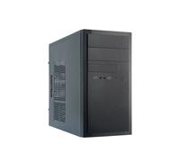 Chieftec HT-01B-OP Mini Tower PC Noir, microATX, 2x 5.25" ext, 3x 3.5", 1x 2.5", USB 3.2 Gen 1, Vent arrière 80/90/120mm, 180x408x352mm