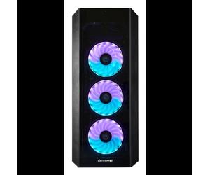 Chieftec SCORPION 3 GL-03B-UC-OP : Boîtier PC Midi Tower ATX/microATX/Mini-ITX Noir, 3x 120mm avant, 1x 120mm arrière, USB 3.2 Gen 1/Gen 2x2 Type A/C