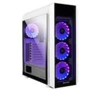 Chieftec Boîtier Moyen Tour ATX Scorpion 3 RGB – Panneau latéral en verre trempé (Blanc)