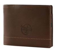 CHIEMSEE Porte-monnaie brun foncé noir en cuir pour homme - Leather Wallet Brown / Black 244148