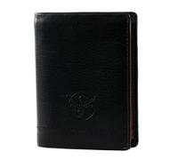 CHIEMSEE Porte-monnaie noir marron en cuir pour homme - Leather Wallet Black / Brown 244147