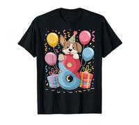 Chien 8e anniversaire pour garçon fille 8 ans huitième huit chien T-Shirt