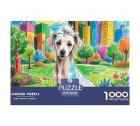 Chien à crête Chinois 1000 Pièce Puzzle Jeu De Famille Créatif Chien de Compagnie Jigsaw Puzzle Défi Couleur pour Adultes Et Enfants 38x26cm/1000pcs