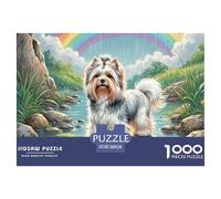 Chien à crête Chinois Puzzle De 1000 Pièces pour Adultes Art Collection Pets Mignons Puzzle Difficile Impossible pour Adultes Enfants Dès 14 Ans38x26cm/1000pcs