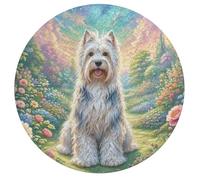 Chien à crête Chinois Rond Puzzle 195 Pièces Animaux de Compagnie Mignons Adultes Enfants Forme d'animal Jeu Éducatif Défi Jouets Qualité Premium Activité Assemblage Chaleureuse 195 PCS
