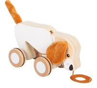 Small Foot Design Jouet Chien 12562 Oreilles qui crissent Bois Roues caoutchouc Dès 1 an Coloré