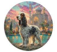 Chien Afghan 1000 Pièces Puzzle Rond Adultes Et Enfants Décoration Bricolage Classiques Parfait Encastrement Qualité Supérieure' Impossible Difficile 1000pcs (67.5x67.5cm)