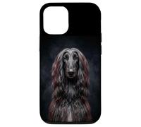 Chien Afghan Noir Mignon et élégant lévrier Ironie Coque pour iPhone 12/12 Pro